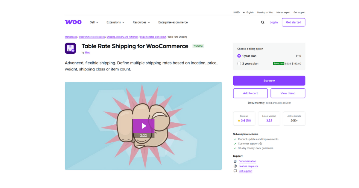 WooCommerce Table Rate Shipping Thumbnail